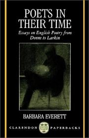 Cover of: Poets in Their Time: Essays on English Poetry from Donne to Larkin (Clarendon Paperbacks)