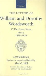 The letters of William and Dorothy Wordsworth