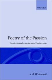 Poetry of the passion : studies in twelve centuries of English verse