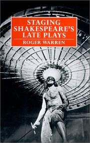 Staging Shakespeare's late plays