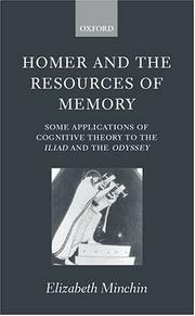 Cover of: Homer and the resources of memory by Elizabeth Minchin