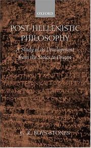 Post-Hellenistic philosophy : a study of its development from the Stoics to Origen