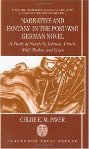 Narrative and fantasy in the post-war German novel : a study of novels by Johnson, Frisch, Wolf, Becker, and Grass