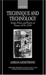 Technique and technology : script, print, and poetics in France, 1470-1550