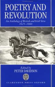Cover of: Poetry and revolution: an anthology of British and Irish verse, 1625-1660
