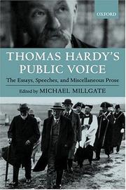 Thomas Hardy's public voice : the essays, speeches, and miscellaneous prose