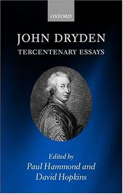 Cover of: John Dryden: tercentenary essays