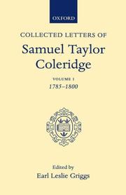 Collected letters of Samuel Taylor Coleridge