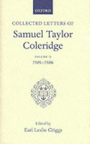 Collected letters of Samuel Taylor Coleridge