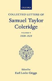 Collected letters of Samuel Taylor Coleridge