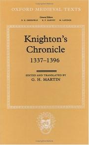 Knighton's Chronicle 1337-1396 by Henry Knighton