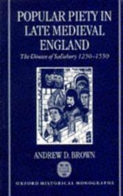 Cover of: Popular piety in late medieval England: the Diocese of Salisbury, 1250-1550