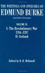 The writings and speeches of Edmund Burke