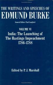 The writings and speeches of Edmund Burke