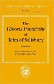 The Historia pontificalis of John of Salisbury by John of Salisbury, Bishop of Chartres