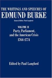 The writings and speeches of Edmund Burke