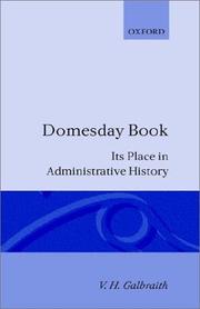 Cover of: Domesday book: its place in administrative history
