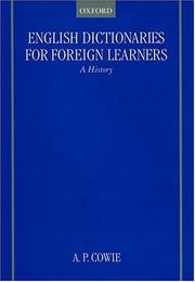 Cover of: English dictionaries for foreign learners: a history