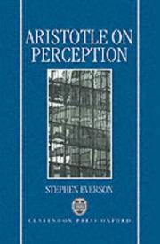 Cover of: Aristotle on perception