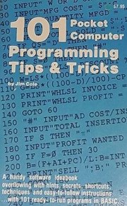 101 pocket computer programming tips & tricks by Cole, Jim