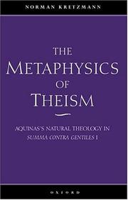 Cover of: The metaphysics of theism by Norman Kretzmann