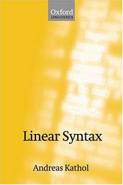 Cover of: Linear Syntax by Andreas Kathol