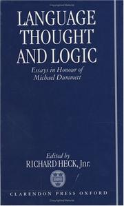 Language, thought, and logic : essays in honour of Michael Dummett