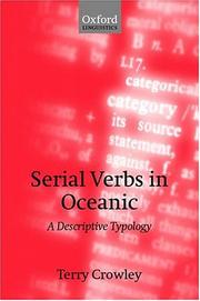 Cover of: Serial Verbs in Oceanic: A Descriptive Typology
