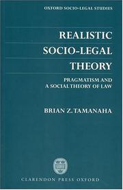 Realistic socio-legal theory : pragmatism and a social theory of law