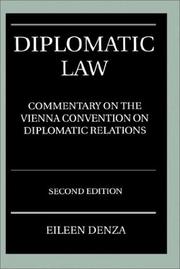 Diplomatic law by Eileen Denza