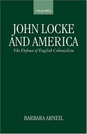 Cover of: John Locke and America: the defence of English colonialism