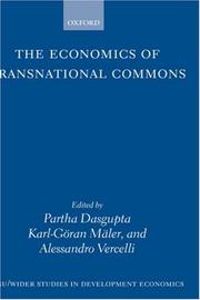 Cover of: The economics of transnational commons