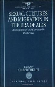 Cover of: Sexual cultures and migration in the era of AIDS: anthropological and demographic perspectives