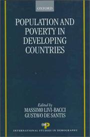 Cover of: Population and poverty in the developing world