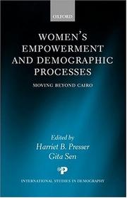 Women's empowerment and demographic processes : moving beyond Cairo