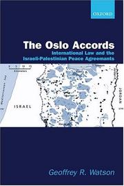 Cover of: The Oslo Accords by Geoffrey R. Watson