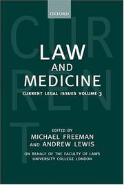 Cover of: Law and medicine
