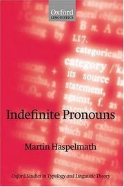 Cover of: Indefinite Pronouns (Oxford Studies in Typology and Linguistic Theory)