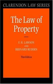 Cover of: The law of property