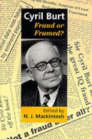 Cover of: Cyril Burt: fraud or framed?
