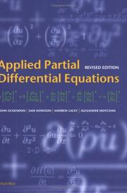 Cover of: Applied Partial Differential Equations (Oxford Texts in Applied and Engineering Mathematics)