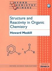 Cover of: Structure and reactivity in organic chemistry