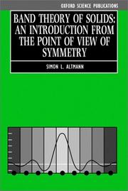 Band theory of solids : an introduction from the point of view of symmetry