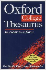 Cover of: The Oxford college thesaurus