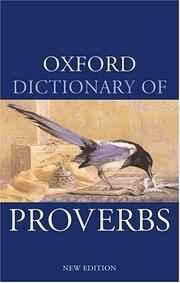 The Oxford dictionary of proverbs