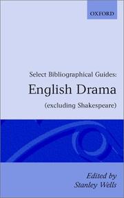 English drama (excluding Shakespeare) : select bibliographical guides