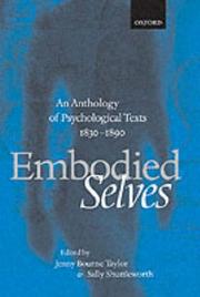 Cover of: Embodied selves by edited by Jenny Bourne Taylor and Sally Shuttleworth.