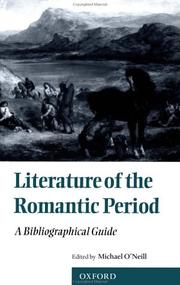 Cover of: Literature of the romantic period by edited by Michael O'Neill.