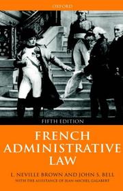 French administrative law by Lionel Neville Brown
