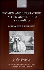 Women and literature in the Goethe era (1770-1820) : determined dilettantes